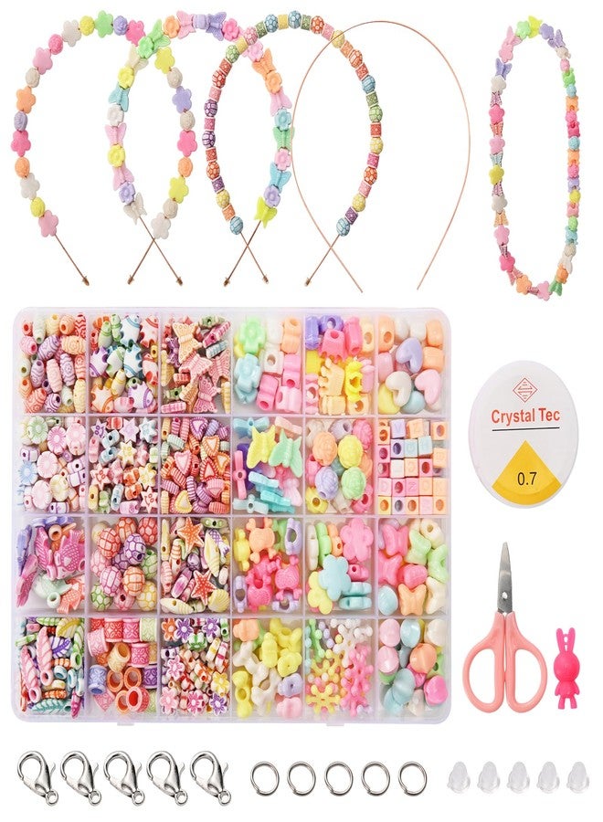 KRIVTEJ Jewellery Making Kit for Girls, Bracelet Making Kit for Kids DIY Colorful Bracelet Necklace Making, Activity Games for Girls Age 6-12 Years Old,Plastic, Multicolor - Image 1